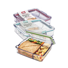 Load image into Gallery viewer, Joie 4 Compartment Clear Bento Box - Assorted Colour Trim