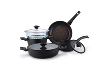 Load image into Gallery viewer, Essteele Per Salute Cookware Set With Steamer 5 Piece - ZOES Kitchen