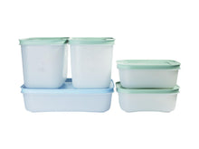 Load image into Gallery viewer, Tupperware Freezable Container - Set of 5 - 450ml /1L / 1.1L - Gift Boxed