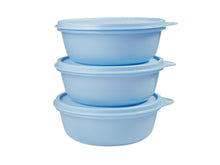 Load image into Gallery viewer, Tupperware Modular Medium Size Bowl - Set of 3 - 600ml - Blue Gift Boxed