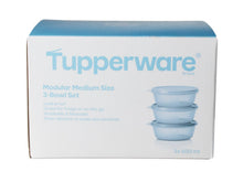 Load image into Gallery viewer, Tupperware Modular Medium Size Bowl - Set of 3 - 600ml - Blue Gift Boxed