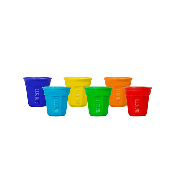 Bialetti Bicchierini Octagonal Multi-coloured Coffee Cups - Set of 6