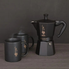 Load image into Gallery viewer, Bialetti Moka Express Black Edition - Moka 6 Cup + 2 Mugs