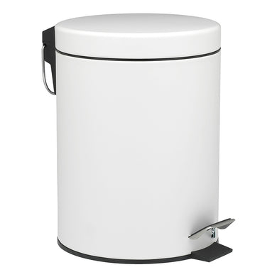 Porto Utility Soft Closing Pedal Bin 5L - White (S)