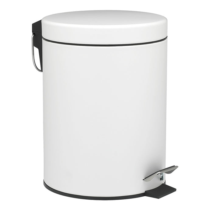 Porto Utility Soft Closing Pedal Bin 5L - White (S)