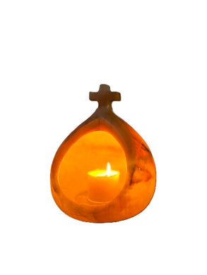 Stacey K Cave Chapel Lumiere - Creme Onyx with Crucifix