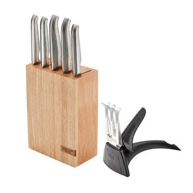 Furi Pro Wood Knife Block Set - 7 Piece (18+ PROOF OF AGE REQUIRED)