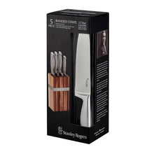 Load image into Gallery viewer, Stanley Rogers Banded Knife Block Set - 5 Piece (18+ PROOF OF AGE REQUIRED)