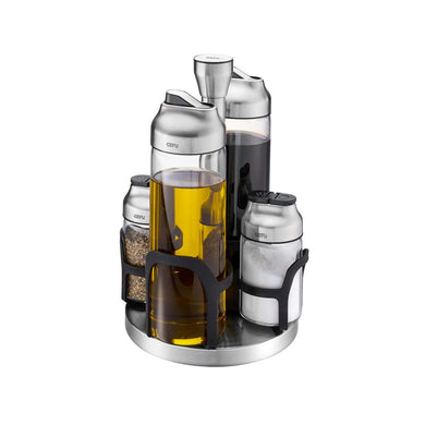 Gefu Vinegar-Oil and Spice Cruet Stand - 5 Piece
