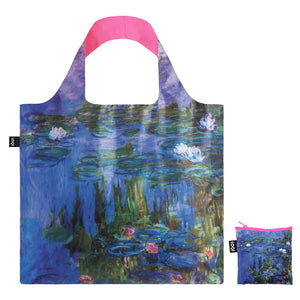 LOQI Claude Monet Water Lillies Neon Pink Bag