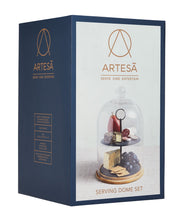 Load image into Gallery viewer, Artesa Two Tier Slate Domed Serving Set 22x31cm - Gift Boxed