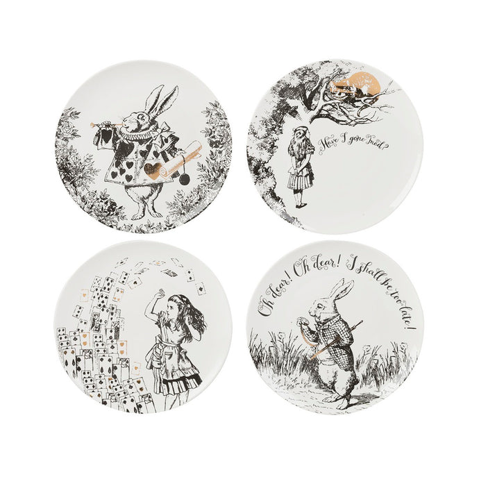 Mikasa x V&A Alice In Wonderland Side Plates - Set of 4 - Gift Boxed