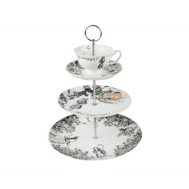 Mikasa x V&A  Alice In Wonderland 3 Tier Cake Stand - Gift Boxed