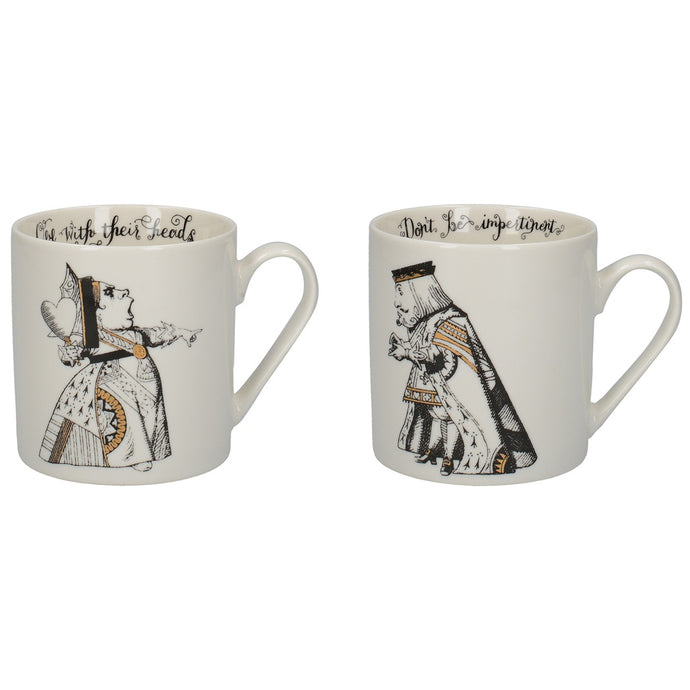 Mikasa x V&A Alice in Wonderland Set of 2 Mugs His & Hers 350ml - Gift Boxed