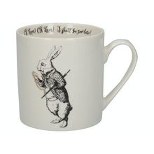Load image into Gallery viewer, Mikasa x V&amp;A Alice in Wonderland Can Mug White Rabbit 350ml - Gift Boxed
