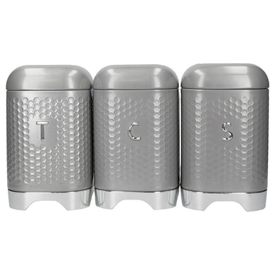 Kitchen Craft Lovello Canister Set 3 Grey