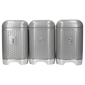 Kitchen Craft Lovello Canister Set 3 Grey