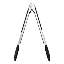 Load image into Gallery viewer, KitchenAid Silicone Tipped Side Locking Tongs - Onyx Black - 30cm