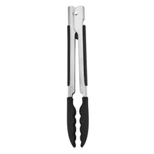 Load image into Gallery viewer, KitchenAid Silicone Tipped Side Locking Tongs - Onyx Black - 23cm