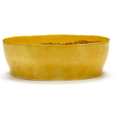 Ottolenghi Salad Bowl Yellow with Red Stripes - Feast