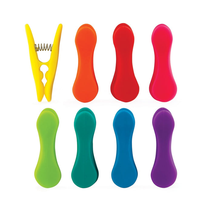 Kikkerland Rainbow Bag Clip - Set of 8