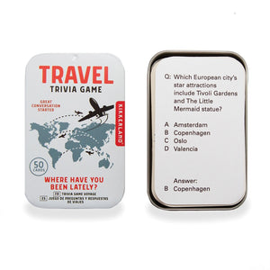 Kikkerland Travel Trivia Tin