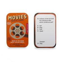 Load image into Gallery viewer, Kikkerland Movies Trivia Tin