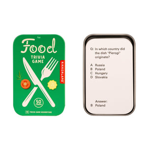 Kikkerland Food Trivia Tin