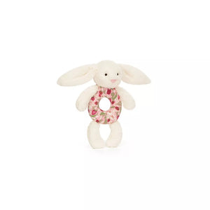 Jellycat Blossom Cream Bunny 'Berry' Ring Rattle