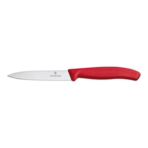 Victorinox Paring Knife Pointed Tip Straight 10cm - Red - ZOES Kitchen
