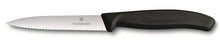 Load image into Gallery viewer, Victorinox Paring Knife Pointed Tip - Wavy Edge - Black 10cm (18+ PROOF OF AGE REQUIRED)