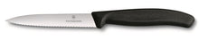 Load image into Gallery viewer, Victorinox Paring Knife Pointed Tip - Wavy Edge - Black 10cm (18+ PROOF OF AGE REQUIRED)