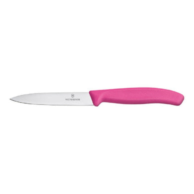 Victorinox Paring Knife Pointed Tip Straight 10cm - Pink - ZOES Kitchen