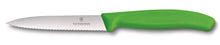 Load image into Gallery viewer, Victorinox Paring Knife Pointed Tip - Wavy Edge - Green 10cm (18+ PROOF OF AGE REQUIRED)