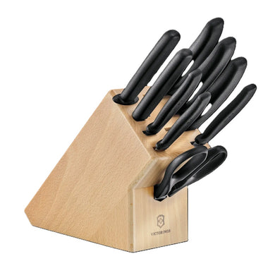 Victorinox Swiss Classic Knife Block Black - Set of 9 (18+ PROOF OF AGE REQUIRED)