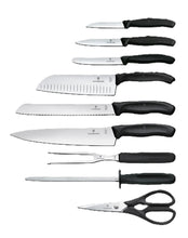 Load image into Gallery viewer, Victorinox Swiss Classic Knife Block Black - Set of 9 (18+ PROOF OF AGE REQUIRED)
