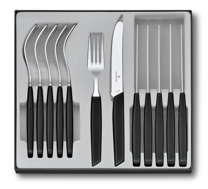 Victorinox Swiss Moddern Table Set 12 Piece - Black