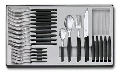 Victorinox Swiss Modern Table Set 24 Piece - Black
