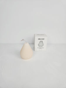 Gabel & Teller Pear Shape Candle 7.5x6cm - Nude - ZOES Kitchen