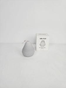 Gabel & Teller Pear Shape Candle 7.5x6cm - Lunar Grey - ZOES Kitchen