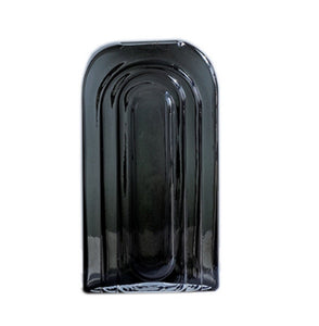 Gabel & Teller Arched Glass Vase 24.5cm - Shadow Black - ZOES Kitchen