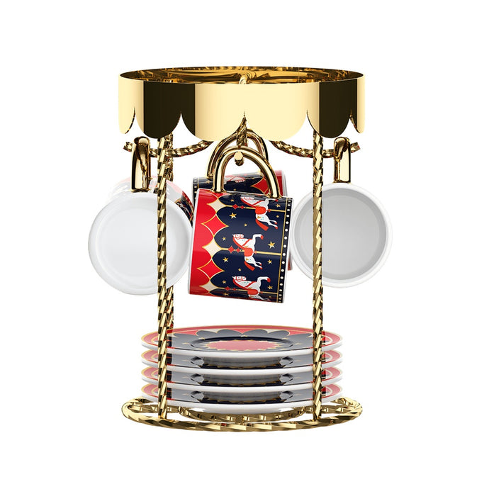 Bialetti Magico Ricordo Cups and Saucers Carousel - Set of 4