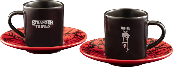 Bialetti Stranger Things Cups and Saucers - Set of 2