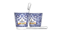 Load image into Gallery viewer, Bialetti Dolce &amp; Gabbana Gift Set - 2 Cups &amp; 2 Stirrers - Blue