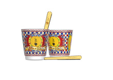 Load image into Gallery viewer, Bialetti Dolce &amp; Gabbana Gift Set - 2 Cups &amp; 2 Stirrers - Red Carretto