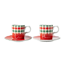 Load image into Gallery viewer, Bialetti Italia Espresso Cups with Saucer - Set of 2