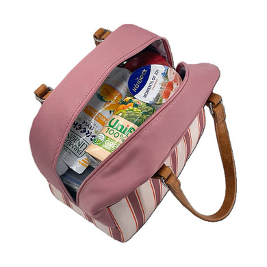 Sachi Style 237 Insulated Cali Lunch Bag Patterned - Blush Stripes