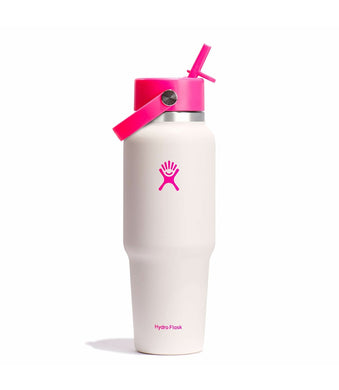 Hydro Flask Travel Bottle With Flex Straw Cap 32oz - Ivory Neon Pink