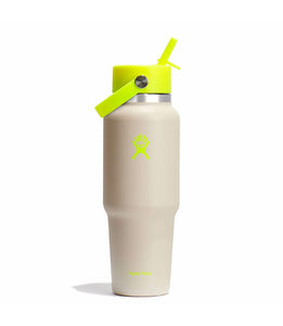 Hydro Flask Travel Bottle With Flex Straw Cap 32oz - Ivory Neon Yellow