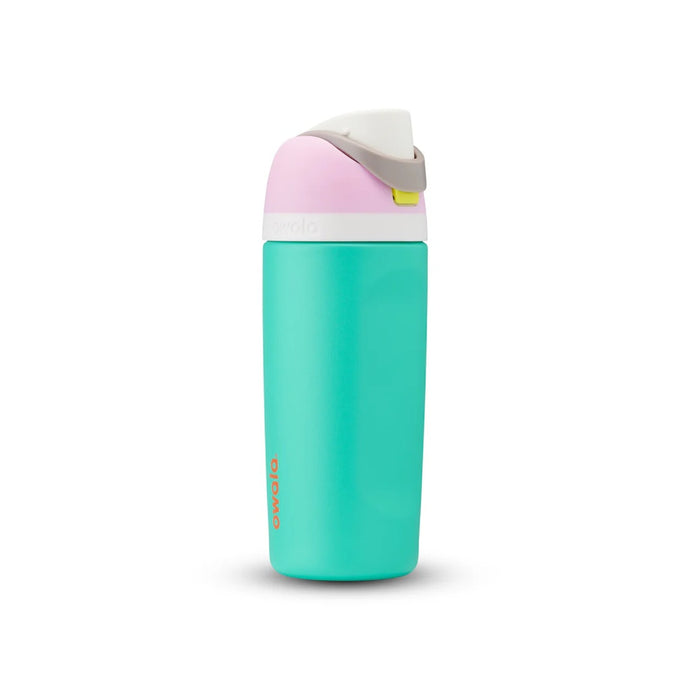 Owala Kids FreeSip Stainless Steel Insulated 475ml - Make Waves! (Pink/Green)